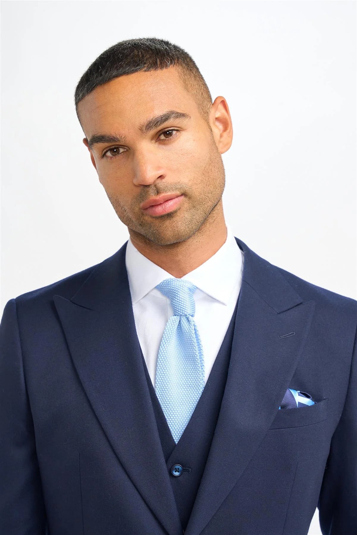 James - Men's Navy Blue Wool Tailored Fit Blazer