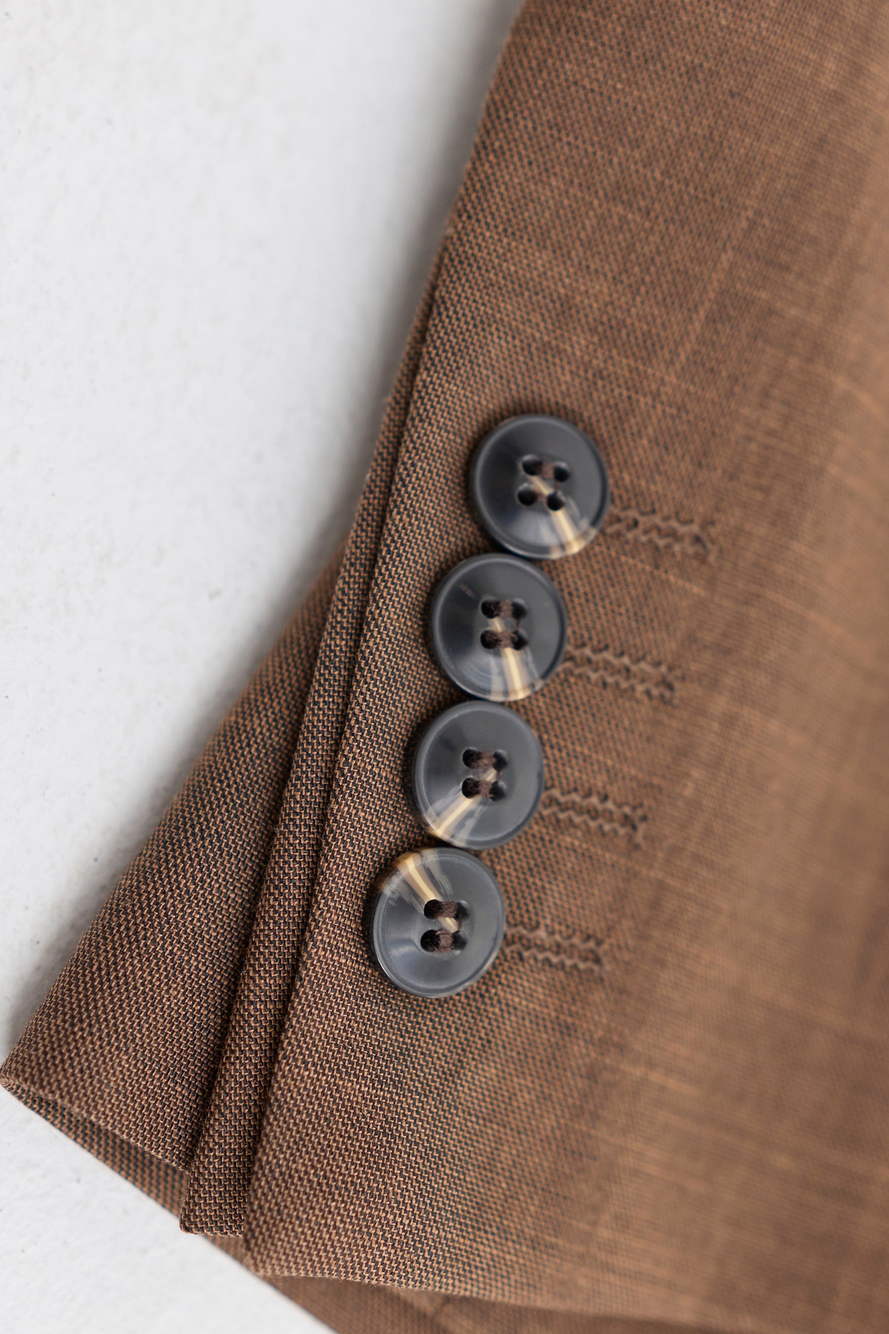 James Men's 3-Piece Plain Brown Suit with Classic Fit