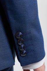 James Men's 3-Piece Navy Blue Tailored Fit Suit