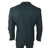 Jasper - Men's 3 Piece Olive Green Suit With Black Waistcoat