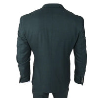 Jasper - Men's 3 Piece Olive Green Suit With Black Waistcoat
