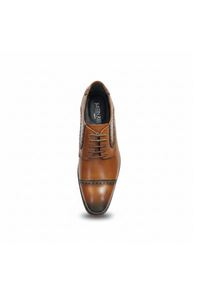 Jenson - Men's Brown Leather Lace Up Oxford Shoes
