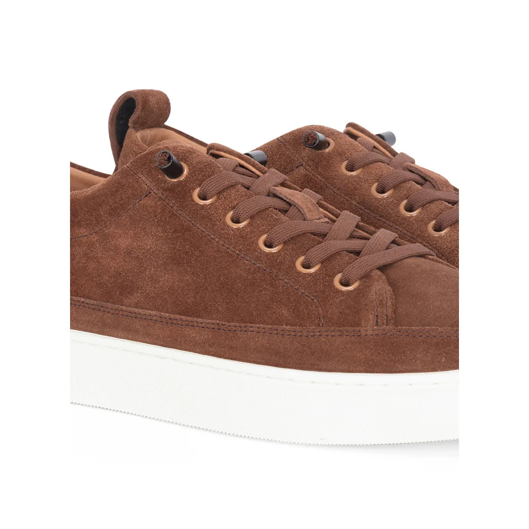 Josh - Men's Brown Suede Leather Trainers