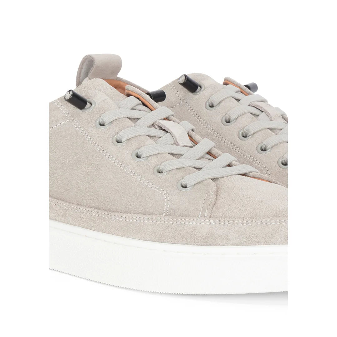 Josh - Men's Grey Suede Leather Trainers