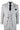 Mens 3 Piece Light Grey Black Check Suit Tailored Fit Retro Vintage Classic Smart