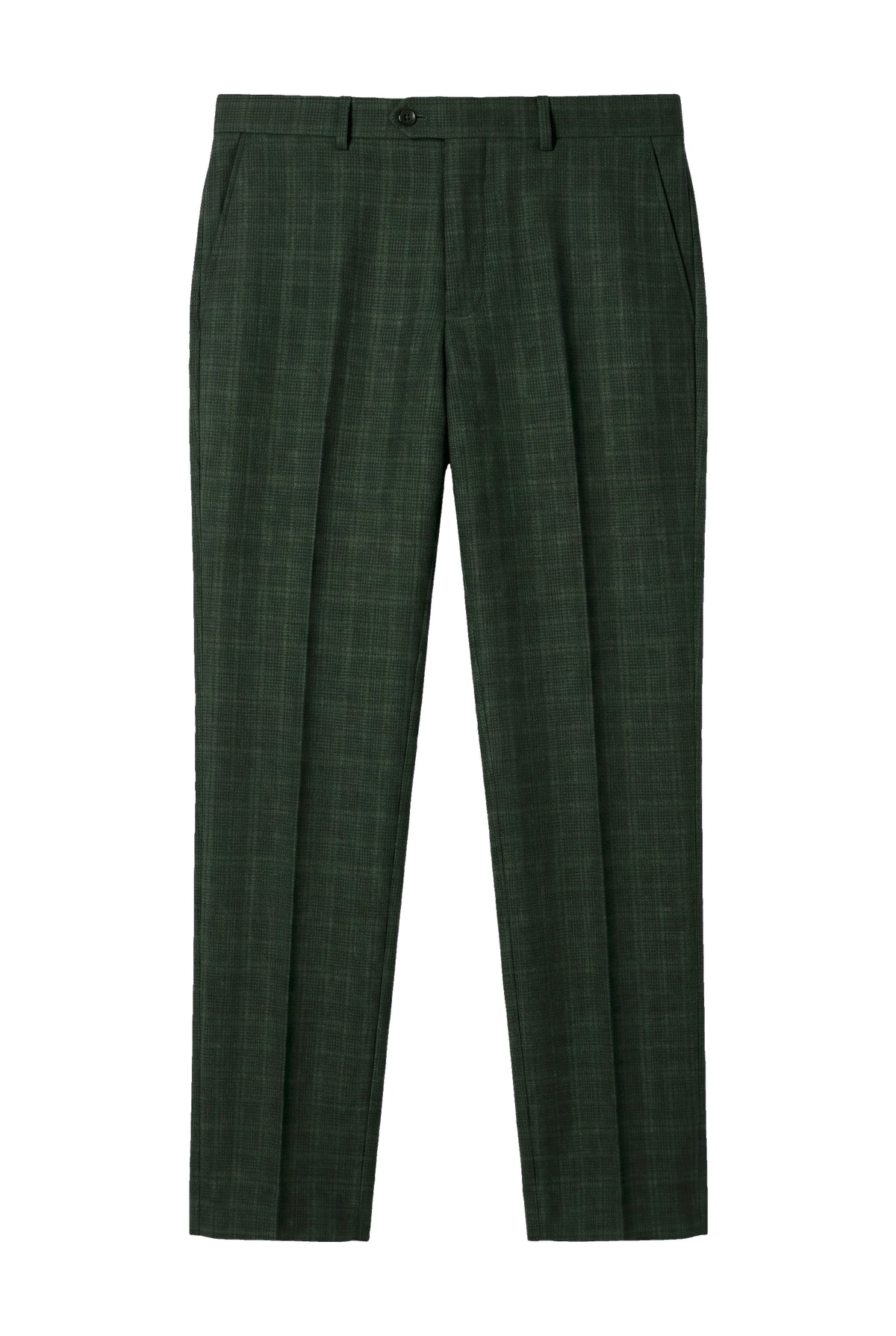 Leo - Men's Green Checked Trousers