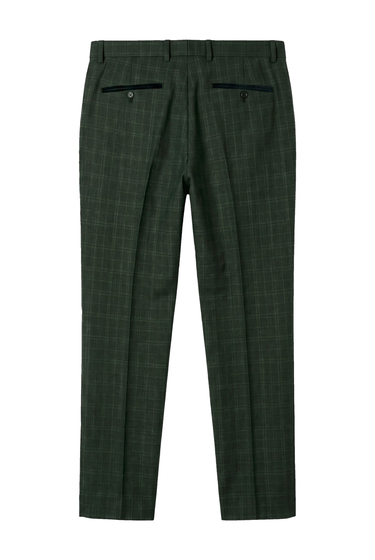 Leo - Men's Green Checked Trousers