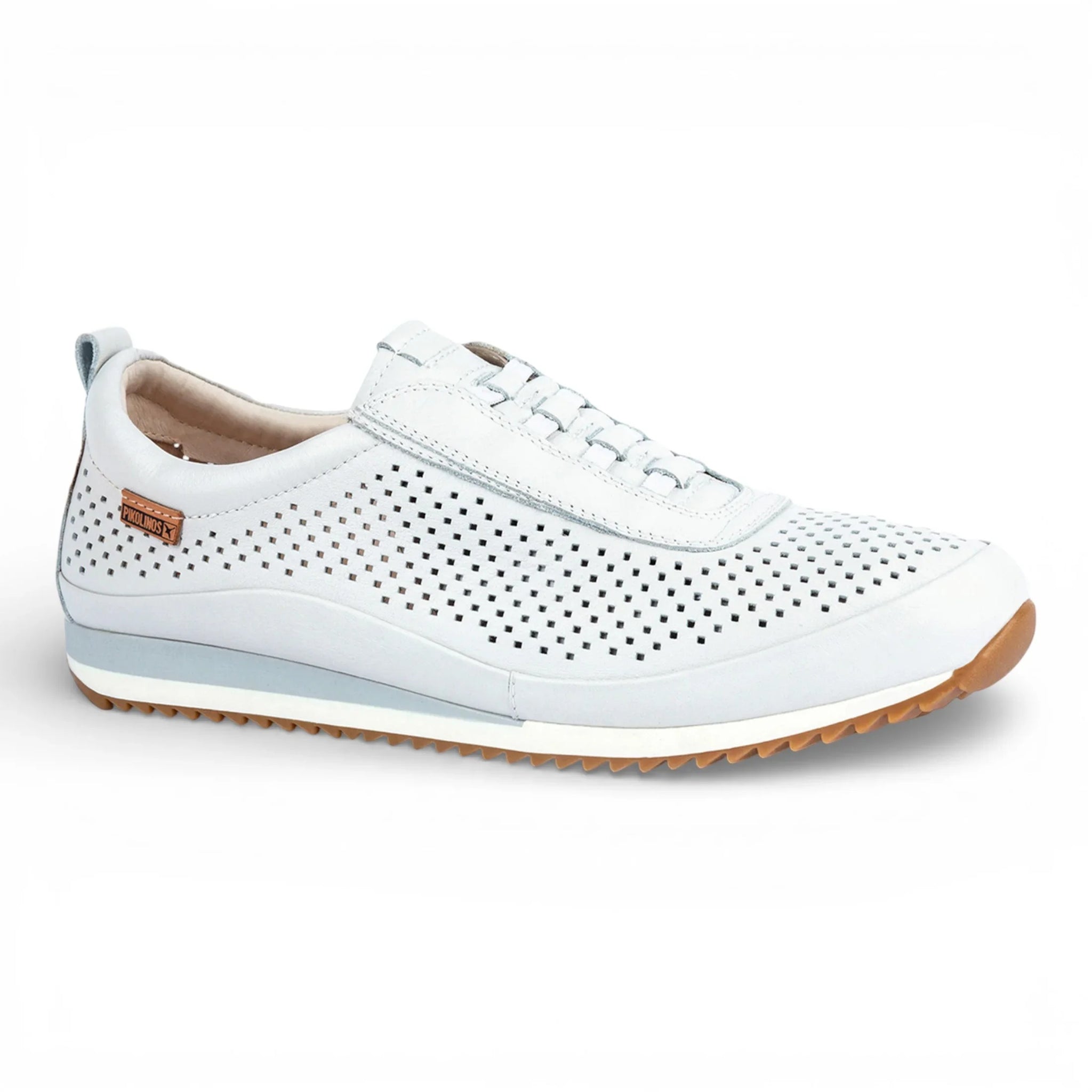Liverpool - Men's White Leather Elastic Slip-on Sneakers