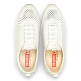 Liverpool - Men's White Leather Elastic Slip-on Sneakers