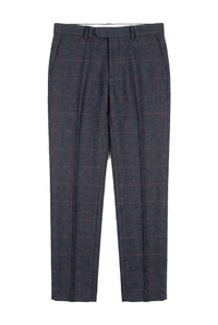 Madrid - Men's Blue Tweed Trousers