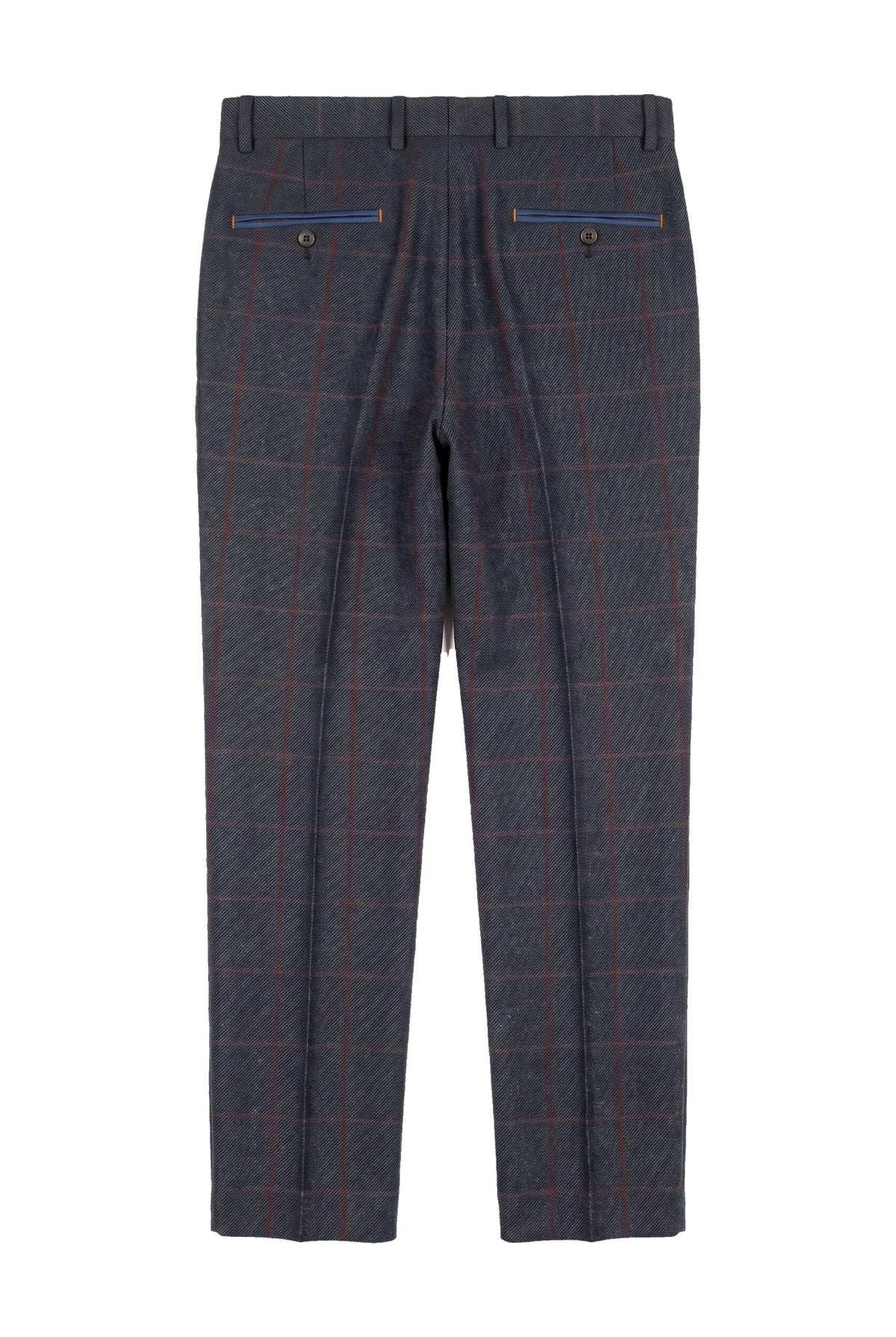Madrid - Men's Blue Tweed Trousers