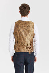 Madrid Navy Suit with Constrasting Harris Brown Tweed Waistcoat