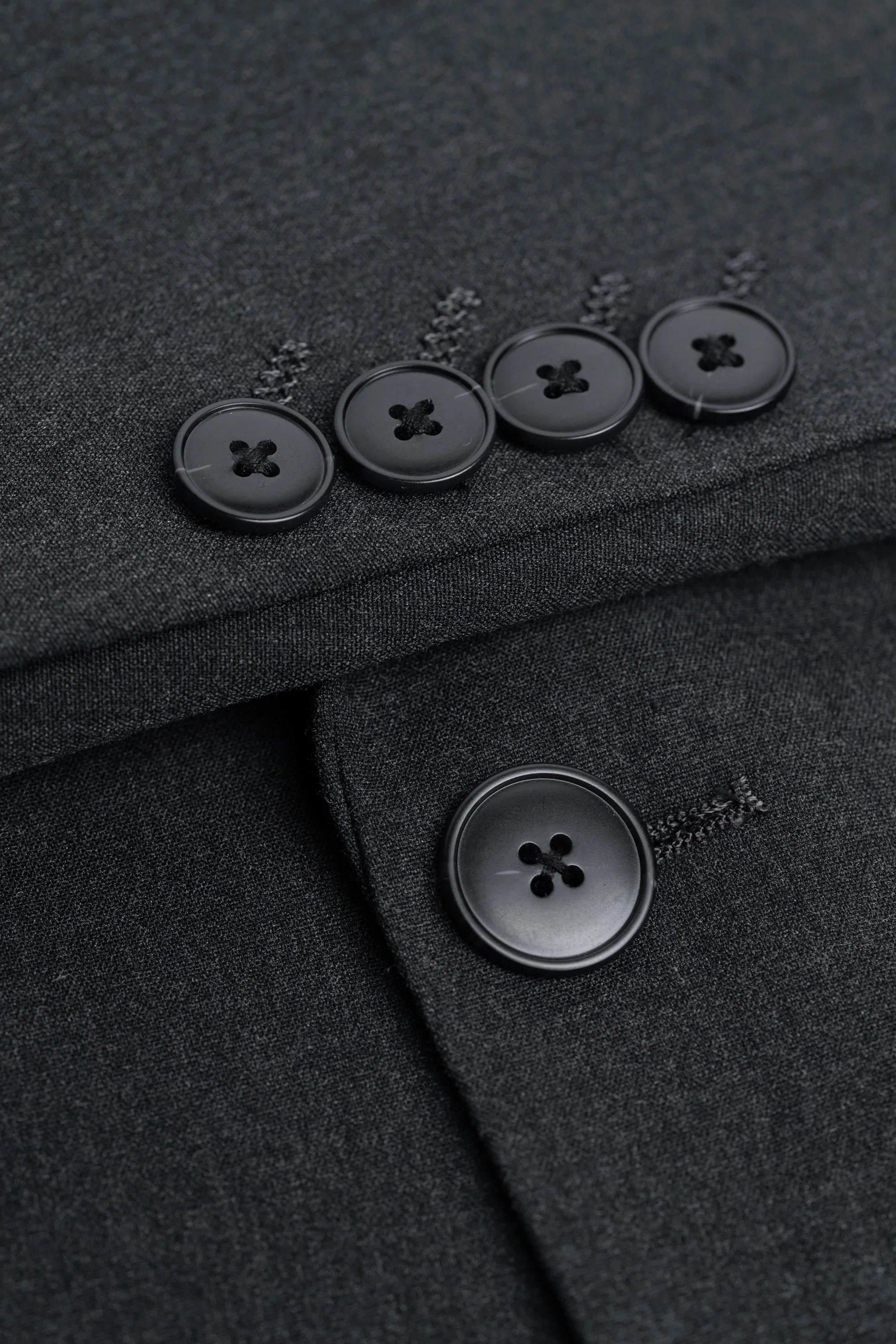 Malibu - Men's Charcoal Textured Grey 3 Piece Suit