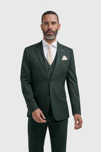 Malibu - Men's Forest Green 3 Piece Suit