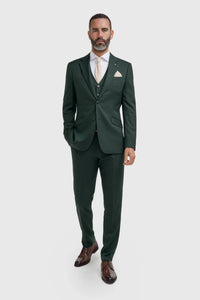 Malibu - Men's Forest Green 3 Piece Suit