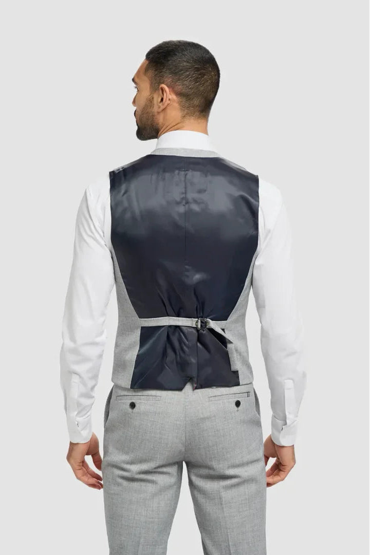 Malibu - Men's Grey Tailored Fit Waistcoat
