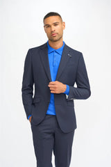 Malibu - Men's Navy Tailored Fit Blazer