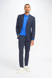Malibu - Men's Navy Tailored Fit Blazer