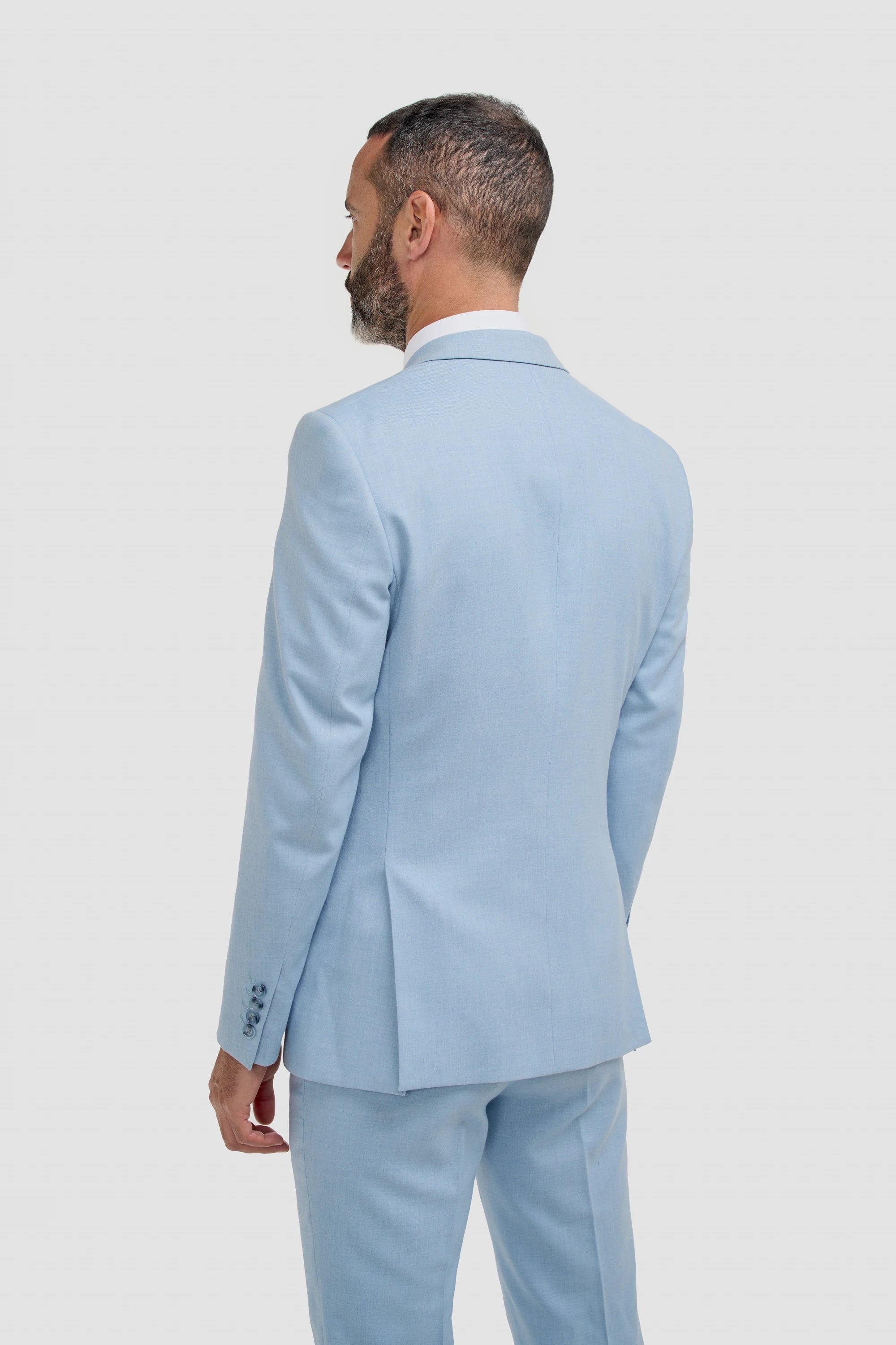 Malibu - Men's Sky Blue Textured 3 Piece Suit
