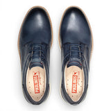 Manacor - Men's Blue Leather Lace-Up Sneakers