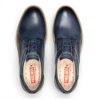 Manacor - Men's Blue Leather Lace-Up Sneakers