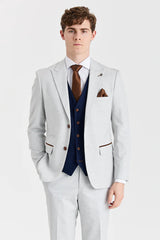 Mark Stone Suit with Constrasting Mayfair Navy Waistcoat