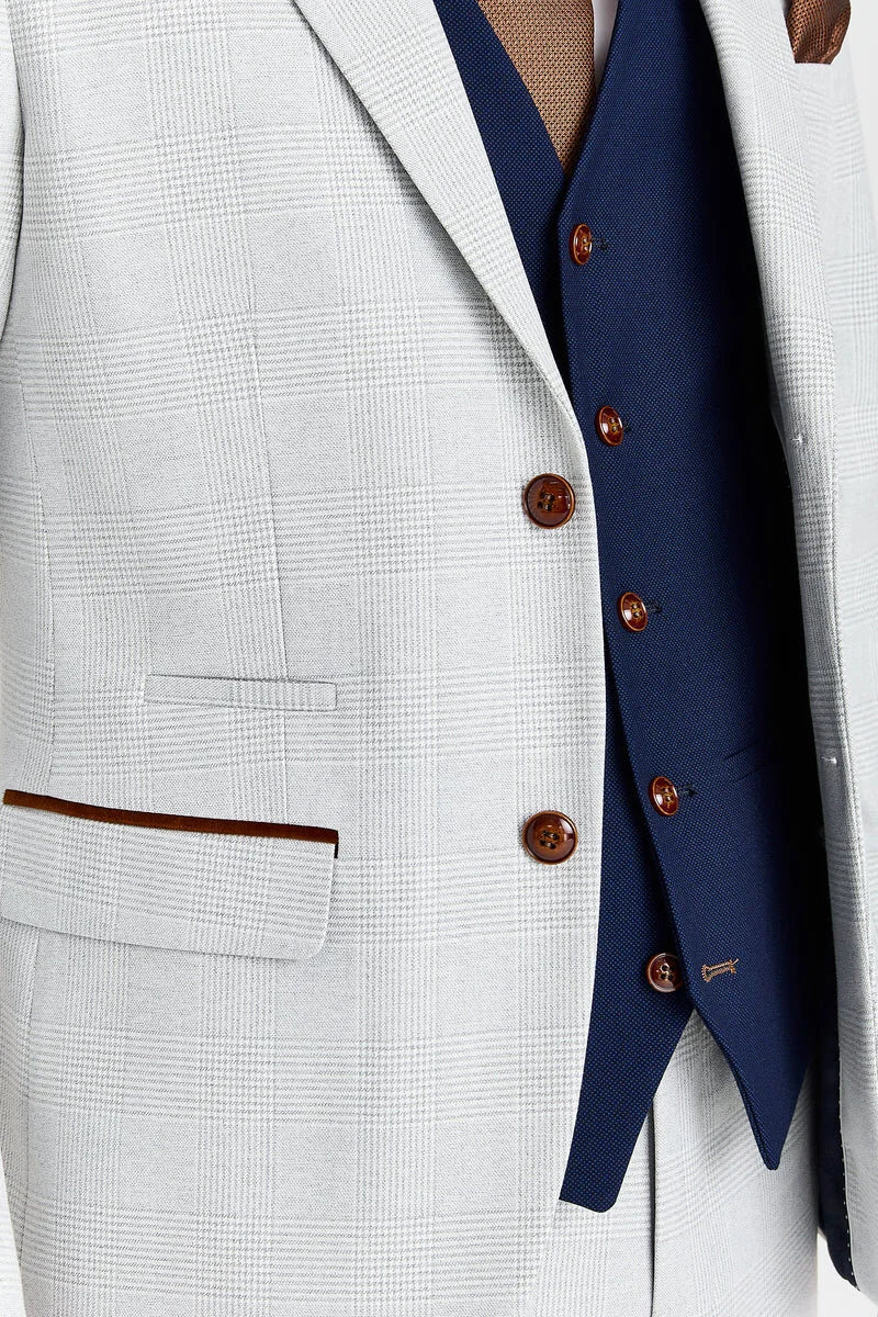 Mark Stone Suit with Constrasting Mayfair Navy Waistcoat