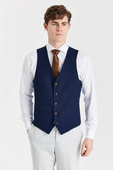 Mark Stone Suit with Constrasting Mayfair Navy Waistcoat