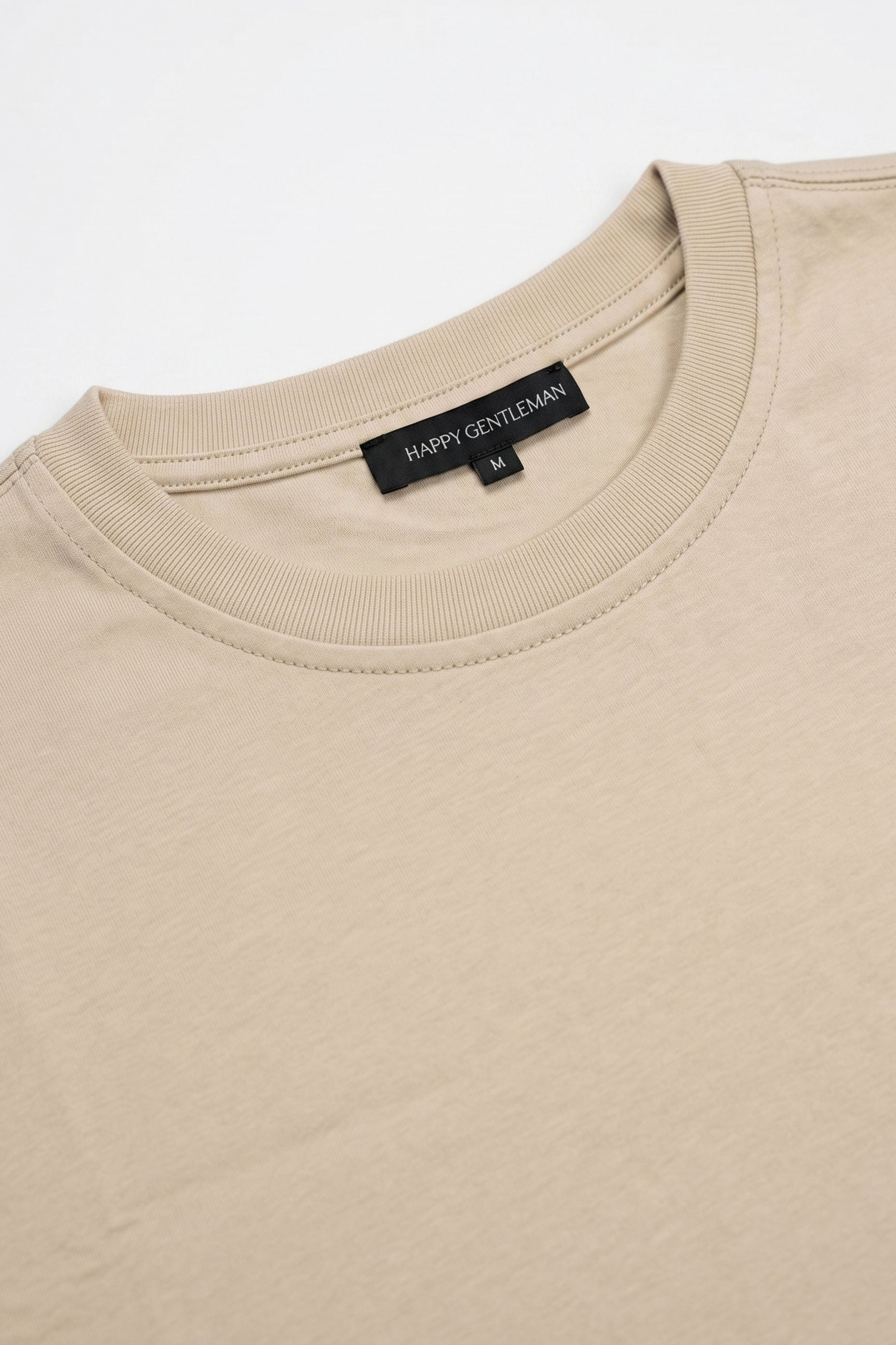Men’s Beige Classic Cotton Blend TShirt