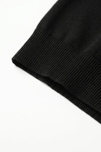 Men’s Black Classic Knitted TShirt Short Sleeve Crew Neck