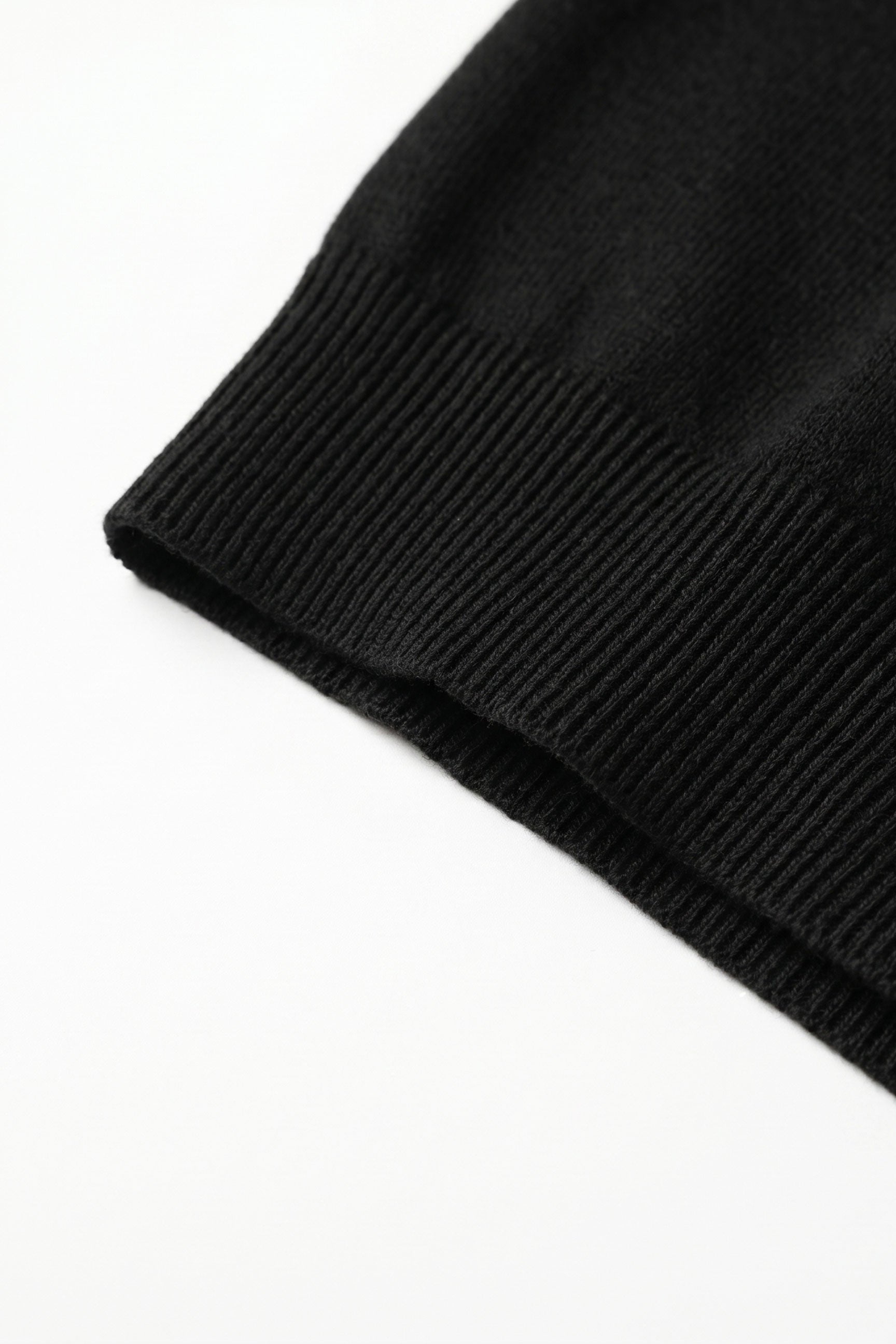 Men’s Black Classic Knitted TShirt Short Sleeve Crew Neck