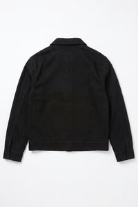Men’s Black Cotton Twill Jacket - Trucker Overshirt