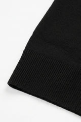 Men’s Black Knitted Polo Shirt Zip Neck Soft Blend Short Sleeve Top