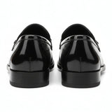 Men’s Black Patent PU Slip On Loafers