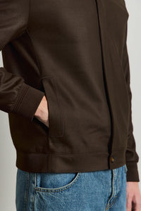 Men’s Brown Minimal Smart Bomber Jacket