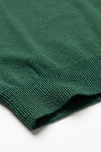 Men’s Green Classic Knitted TShirt Short Sleeve Crew Neck