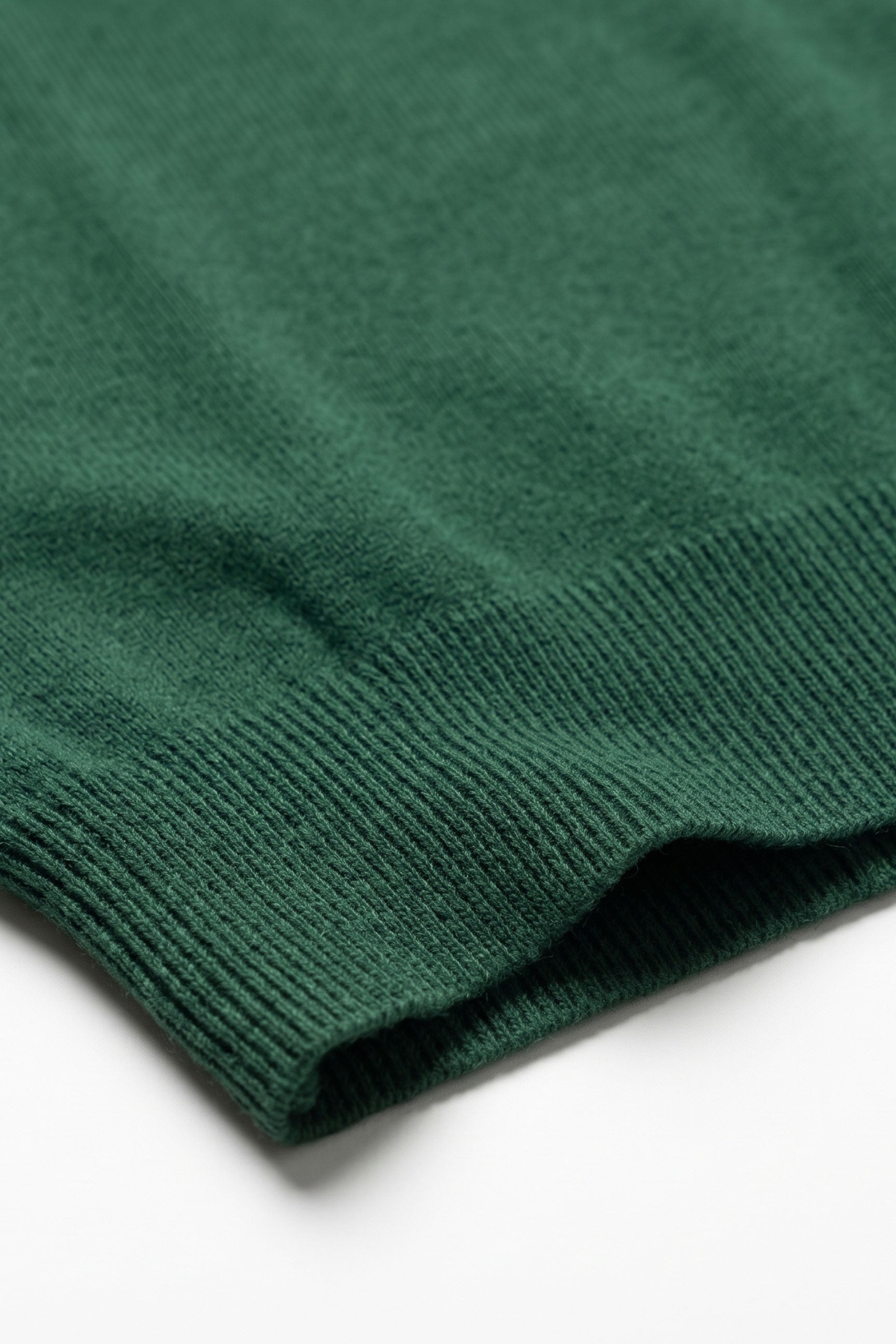 Men’s Green Classic Knitted TShirt Short Sleeve Crew Neck