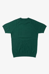Men’s Green Classic Knitted TShirt Short Sleeve Crew Neck