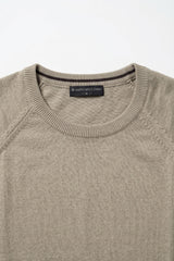 Men’s Khaki Classic Knitted TShirt Short Sleeve Crew Neck