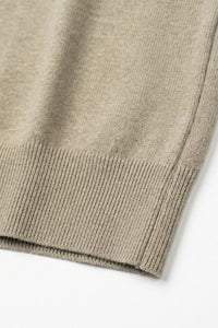 Men’s Khaki Classic Knitted TShirt Short Sleeve Crew Neck