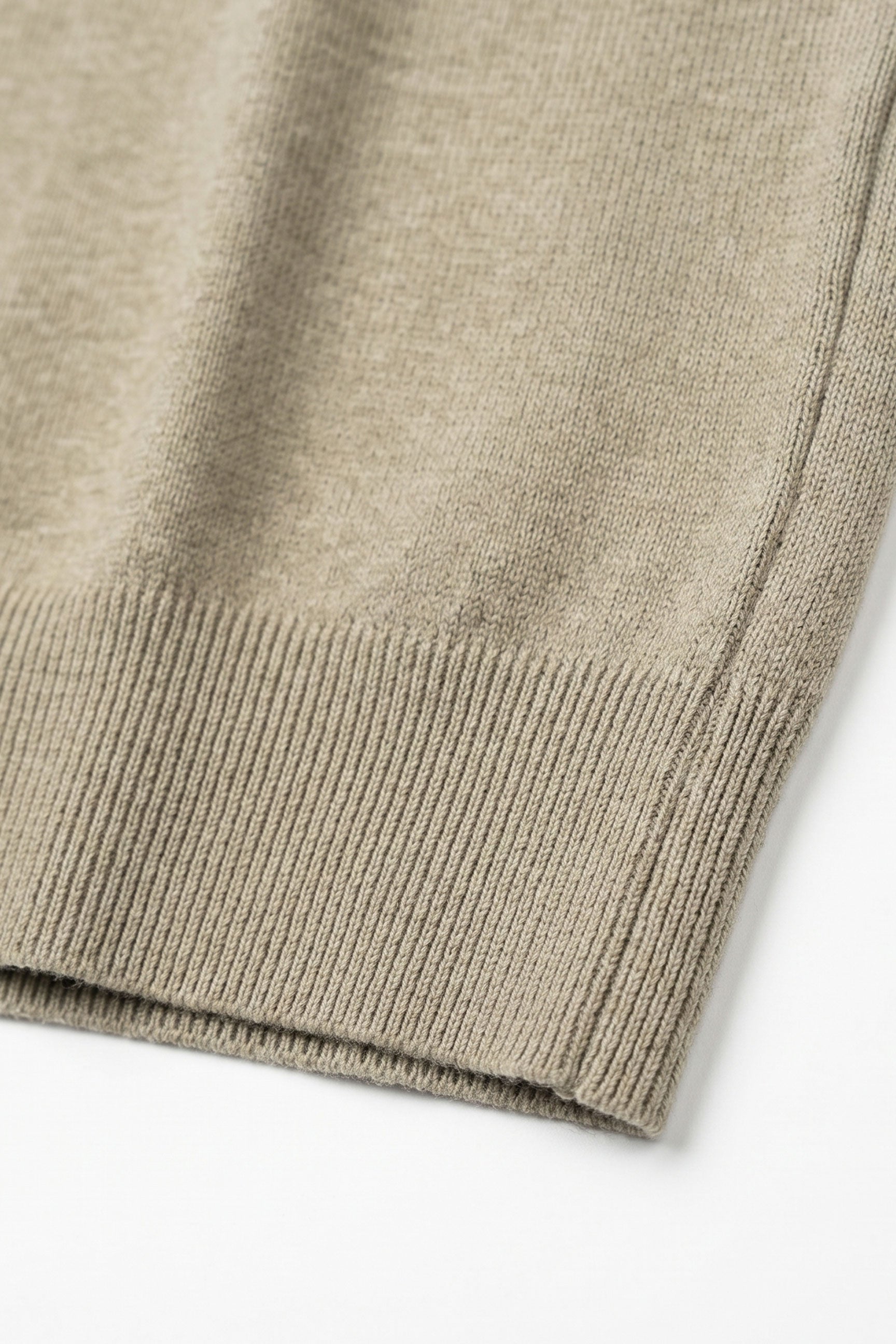 Men’s Khaki Classic Knitted TShirt Short Sleeve Crew Neck