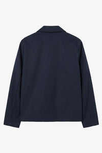 Men’s Navy Collared Waterproof Harrington Jacket