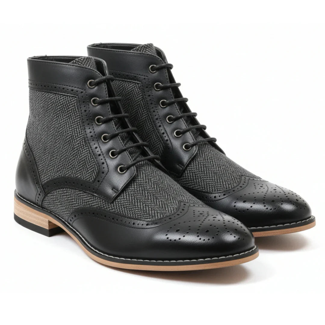 Men’s Wingtip Brogue Ankle Boots