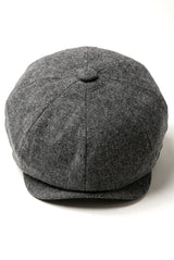 Mens 8 Panel Newsboy Cap - Cavani Martez - Dark Grey