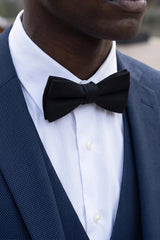 Men’s Black Double Layer Bow Tie