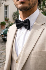 Men’s Black Knitted Bow Tie