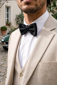 Men’s Black Knitted Bow Tie