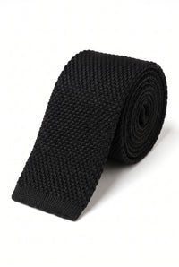Men’s Black Knitted Tie