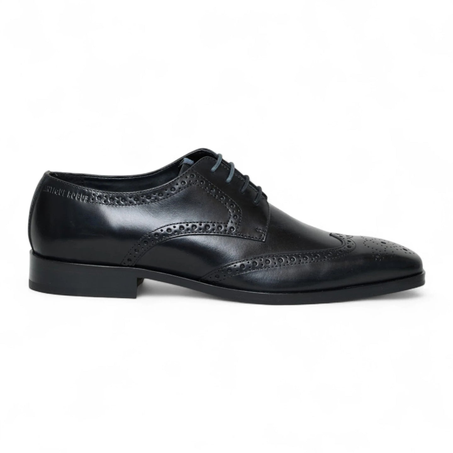Men's Black Leather Classic Formal Lace-Up Brogue Shoes