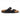 Men's Black Leather Slip-On Footbed Slipper Sandals